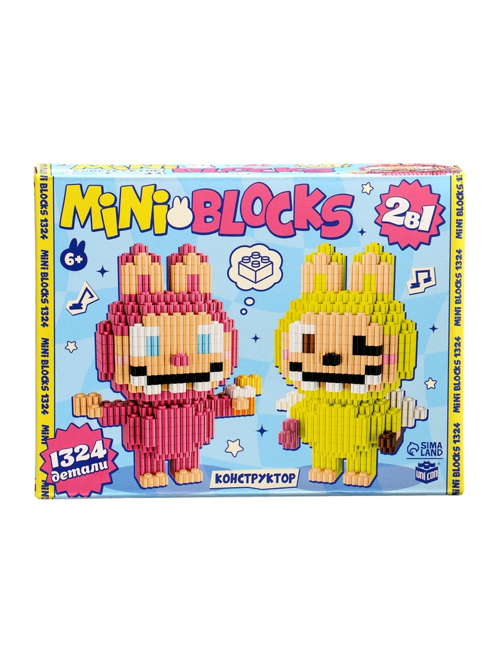 UNICON Конструктор Mini Blocks, розовый и желтый монстрик 10897029