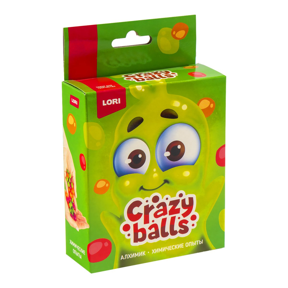 Оп-102 Химические опыты.Crazy Balls Оранжевый, зелёный и сиреневый шарики (Вид 2)