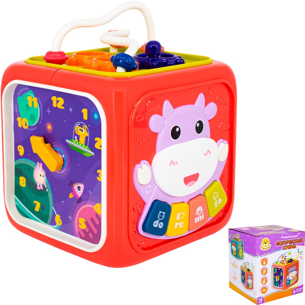 Логический кубик Levatoys MK688-57 красный в кор.