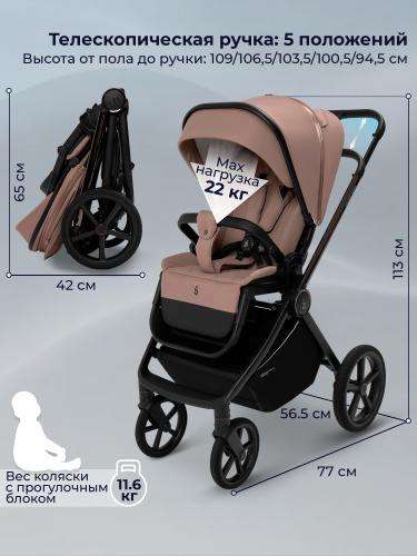 Коляска 2в1 SBL Elegante Therma Beige (Вид 5)