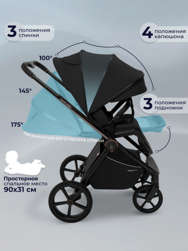 Коляска 2в1 SBL Elegante Therma Black (Вид 4)