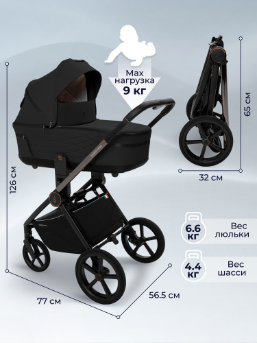 Коляска 2в1 SBL Elegante Therma Black