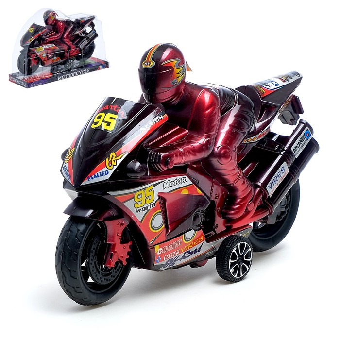 Мотоцикл инерционный Спортбайк с гонщиком цвет: Микс .1483422 (Вид 1)