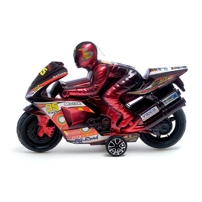 Мотоцикл инерционный Спортбайк с гонщиком цвет: Микс .1483422 (Вид 2)