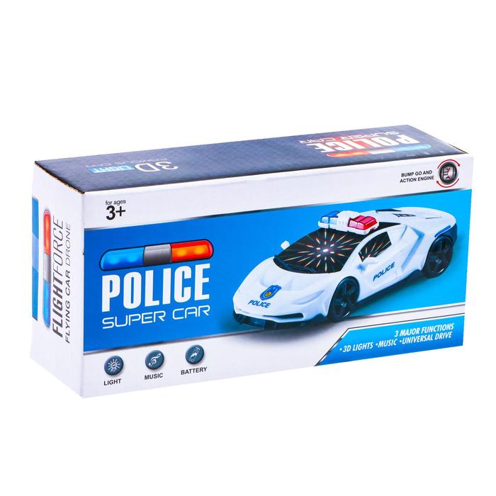 Машина Полиция, работает от батареек, световые и звуковые эффекты 7415768 (Вид 4)