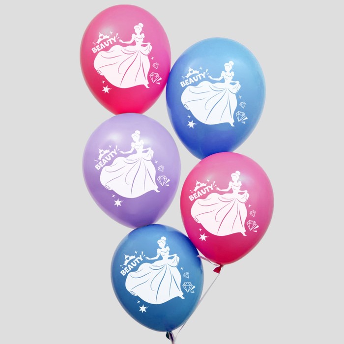 Воздушные шары С Днем Рождения!, Принцессы 12 дюйм (набор 5 шт) 5015701