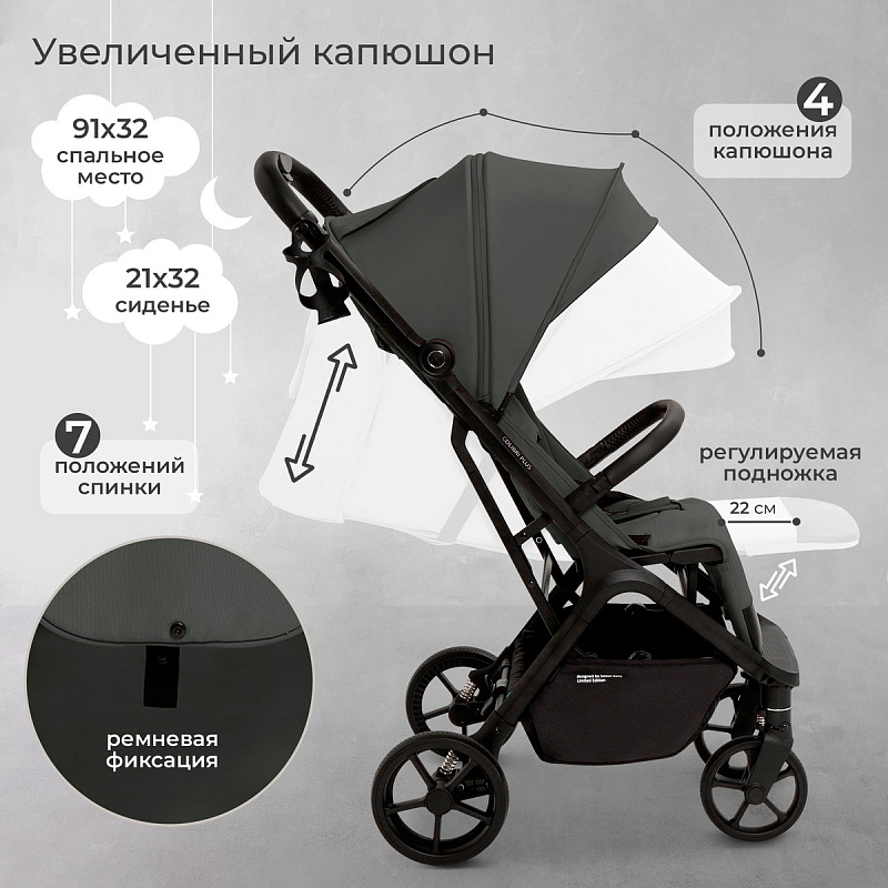 Прогулочная коляска Sweet Baby Colibri Plus Dark Grey (Вид 3)