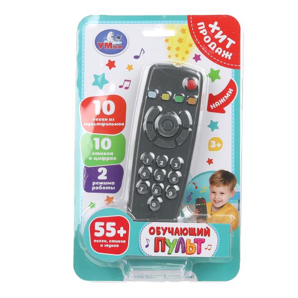 Пульт обучающий.пластик графит, 55+ песен, стихов и звуков на блист. Умка HT1400-R1