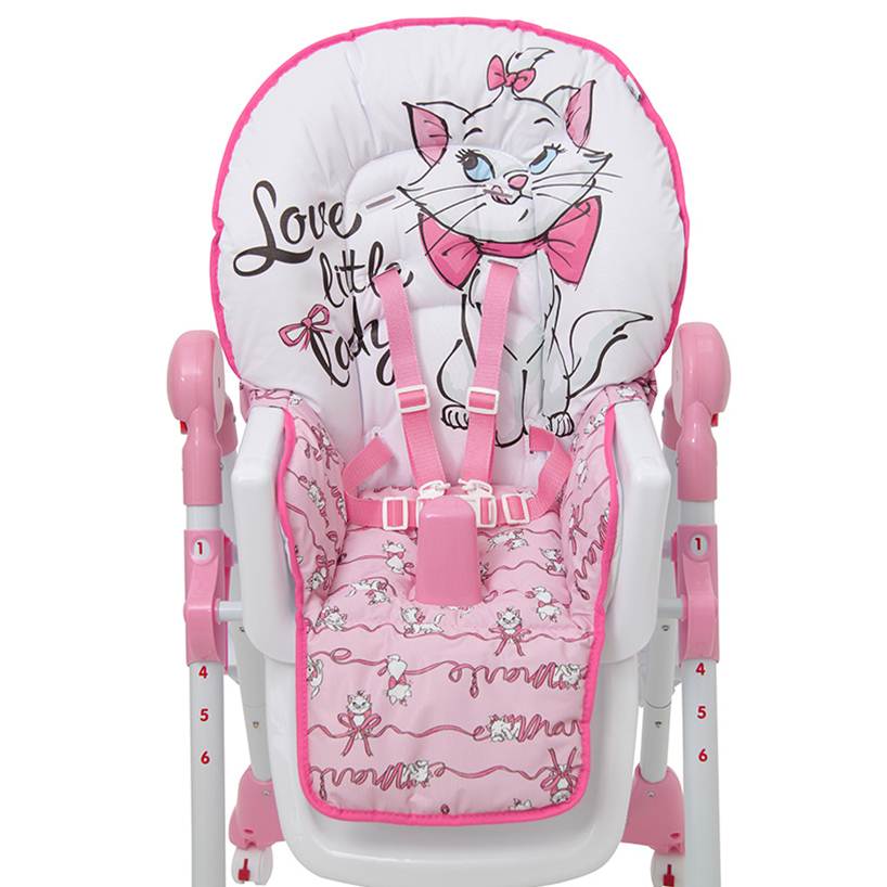 Стульчик для кормления Polini kids Disney baby 470 Кошка Мари, розовый  (Вид 5)
