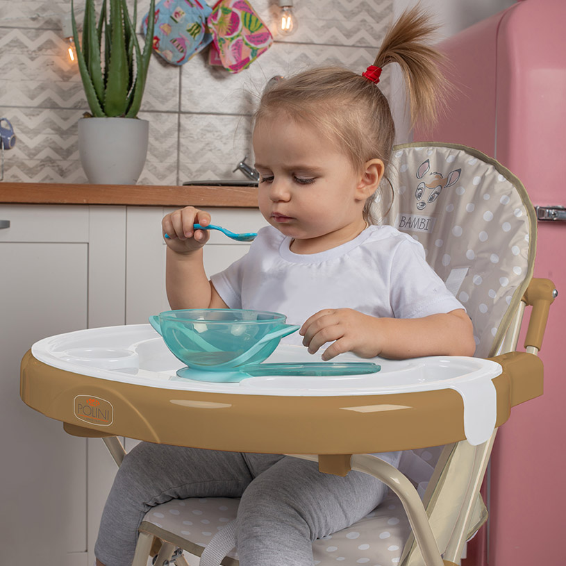 Стульчик для кормления Polini kids Disney baby 252 Бэмби, бежевый (Вид 5)