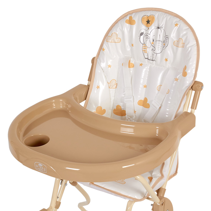 Стульчик для кормления Polini kids 152 Слоник, макиато (Вид 5)