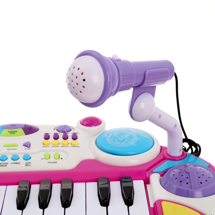 Синтезатор Звезда,  с микрофоном, 24 клавиши, 10 функций, со световым эффектом 3241549 (Вид 3)