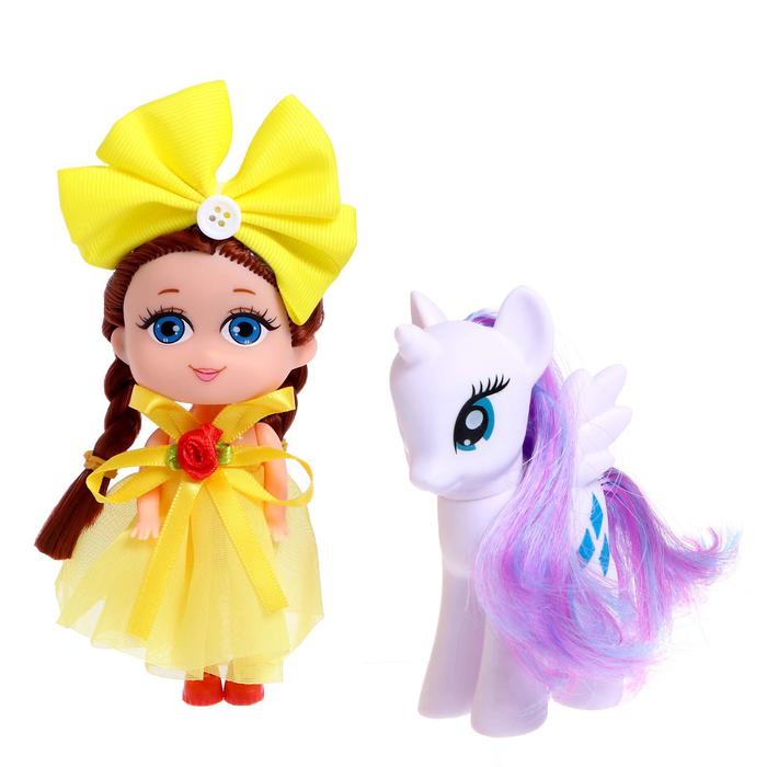 HAPPY VALLEY Кукла с пони Сказочный пони - фиолетовая SL-04094, МИКС    4897074 (Вид 5)