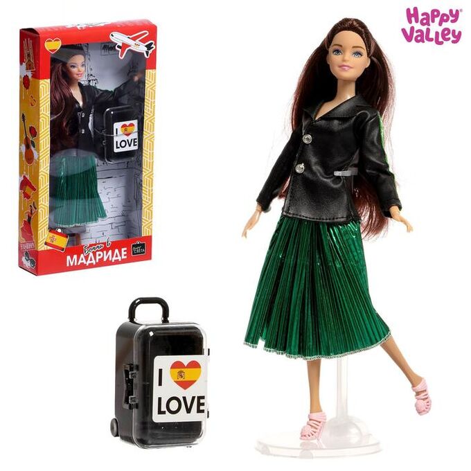 HAPPY VALLEY Кукла с чемоданом Бэтти в Мадриде, серия Вокруг света SL-05308   5526582 (Вид 2)