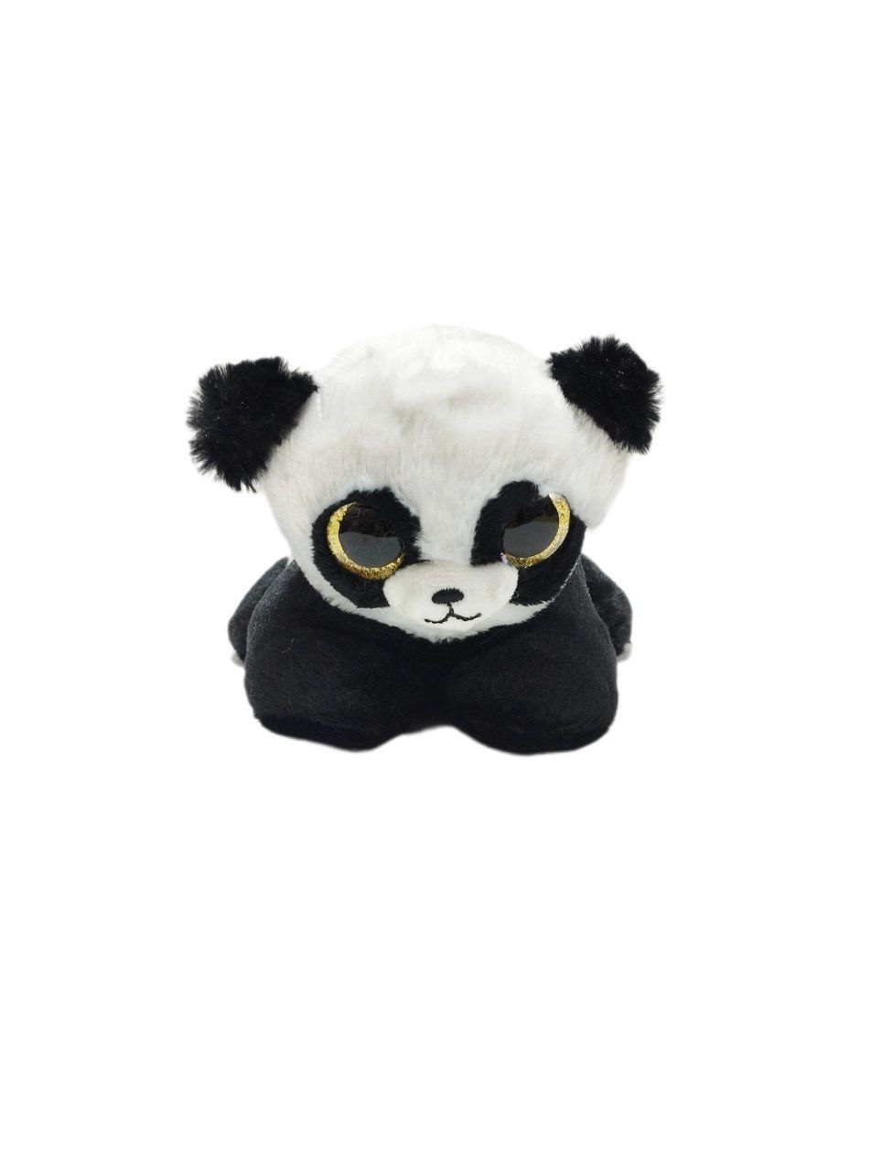 Мягкая игрушка глазастик 20 см. Панда лежит