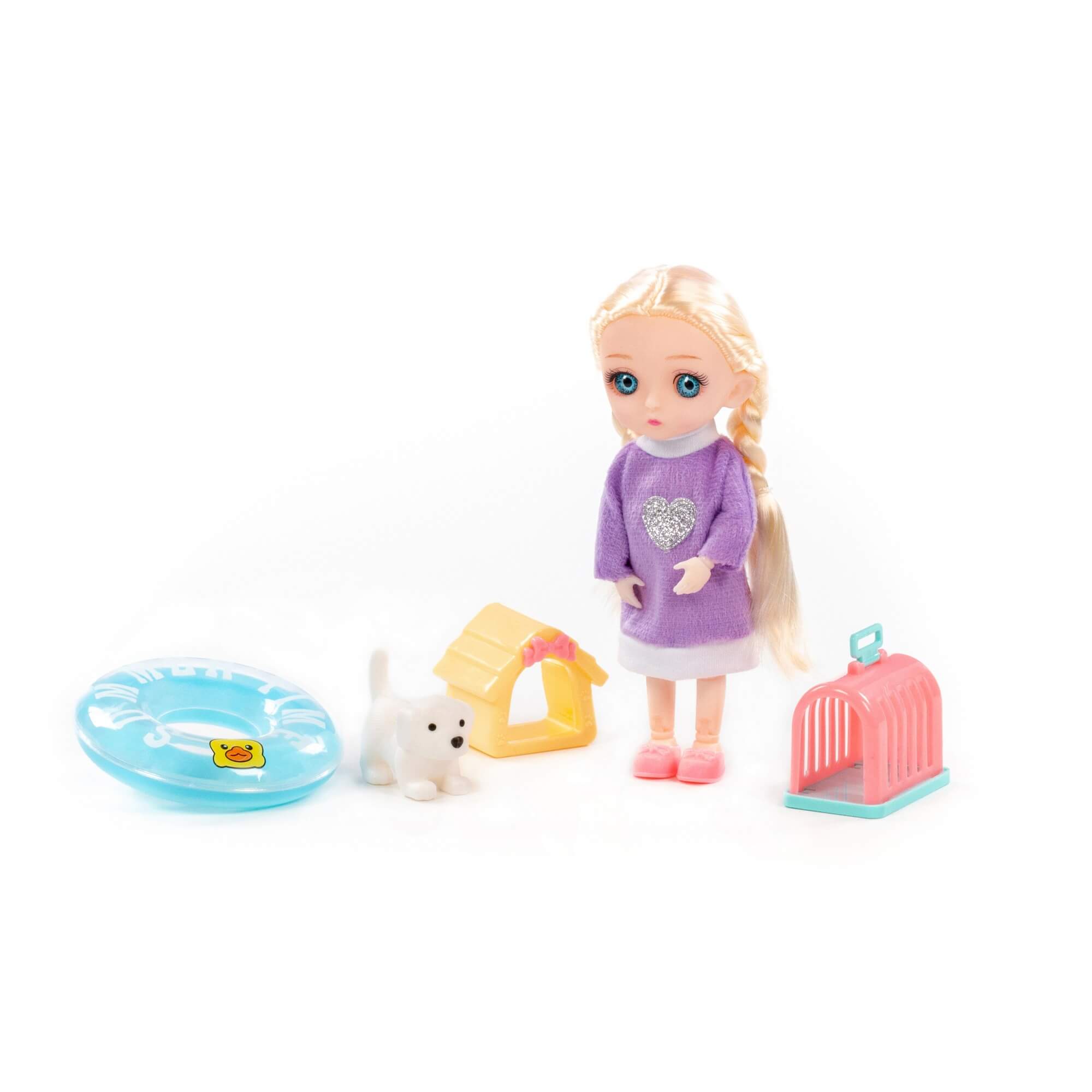 арт 03366, Кукла Маша (16 см) на море + аксессуары (4 элемента) (в коробке №2) (Вид 2)