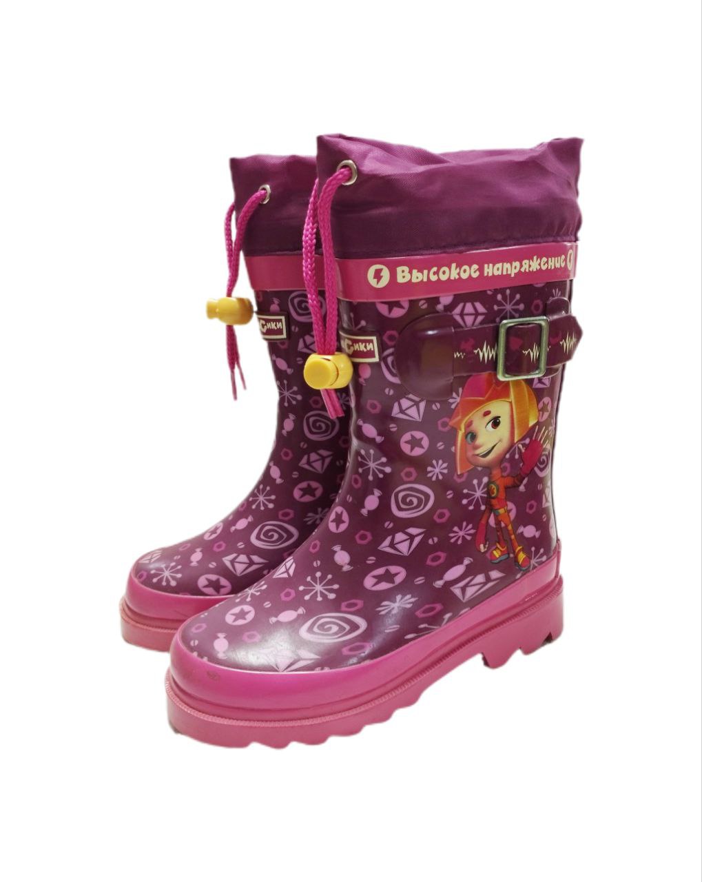 Фиксики Сапожки резиновые фуксия  6686A