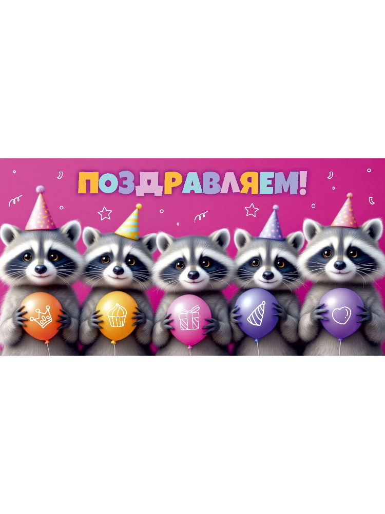 Optima Конверт для денег Поздравляем! (енотики) 1-04-0564