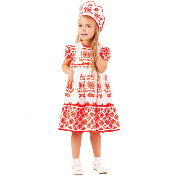 1005 к-18 Карнавальный костюм Аленушка (платье, кокошник) размер 104-52