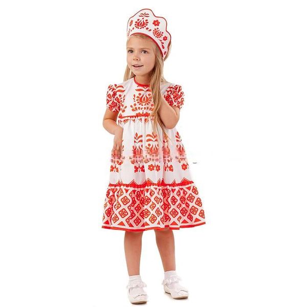 1005 к-18 Карнавальный костюм Аленушка (платье, кокошник) размер 116-60