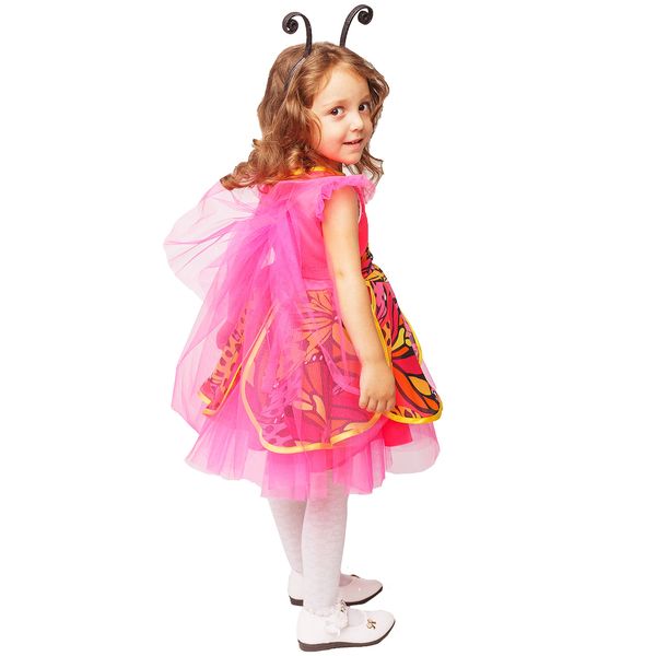 1014 к-18 Карнавальный костюм Бабочка (платье, ободок) размер 104-52