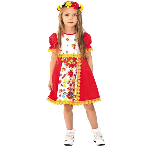 1033 к-18 Карнавальный костюм Лето (ободок, платье) размер 110-56