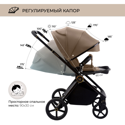 Прогулочная коляска Sweet Baby Elegante GL Brown (Вид 4)