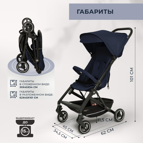 Прогулочная коляска Sweet Baby Grazia Blue (Вид 2)