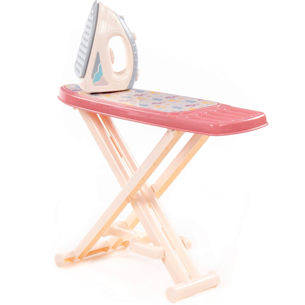 арт 67460, Набор игровой Утюжок №3 с гладильной доской (коралловый) (в сеточке)