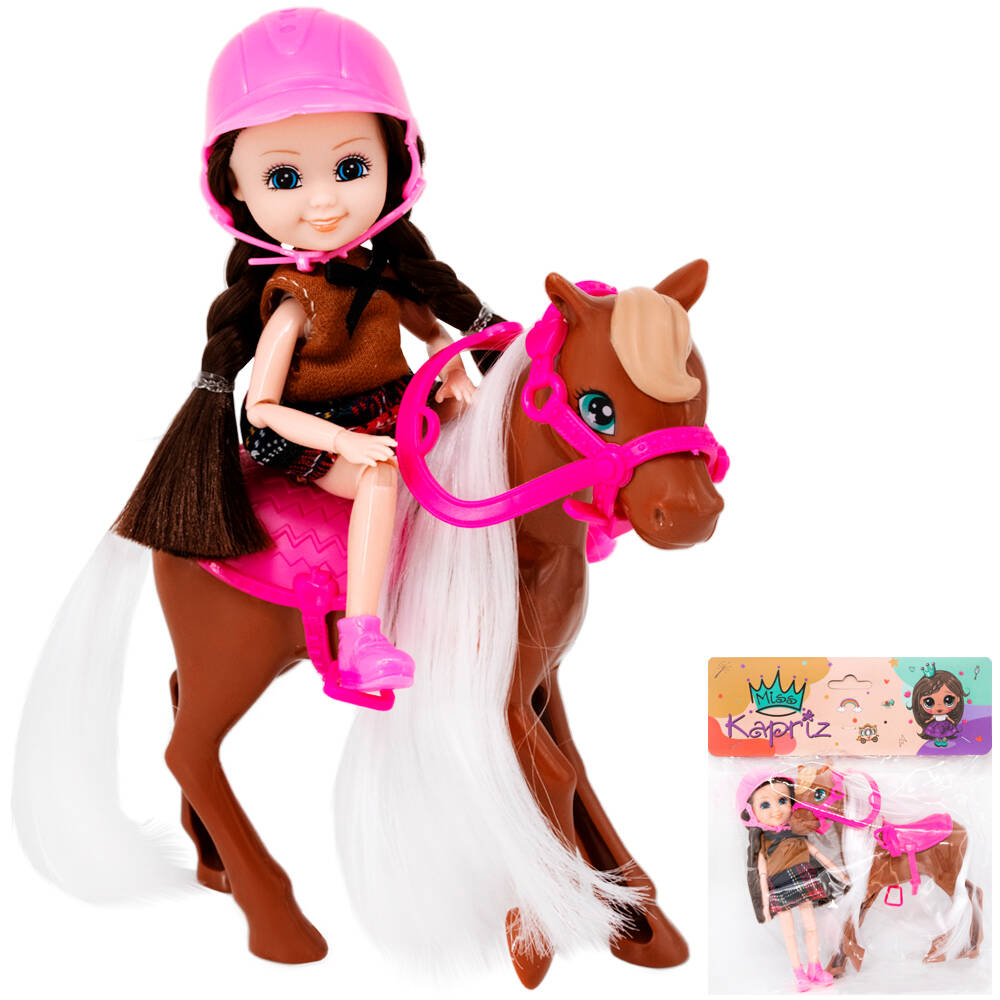 Кукла малышка Miss Kapriz MK53833 с лошадкой в пак. (Вид 1)