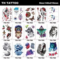 Татуировка-наклейка (14,8х21) Микс № 11 (Арт. WS012) кратно 20 (Вид 1)