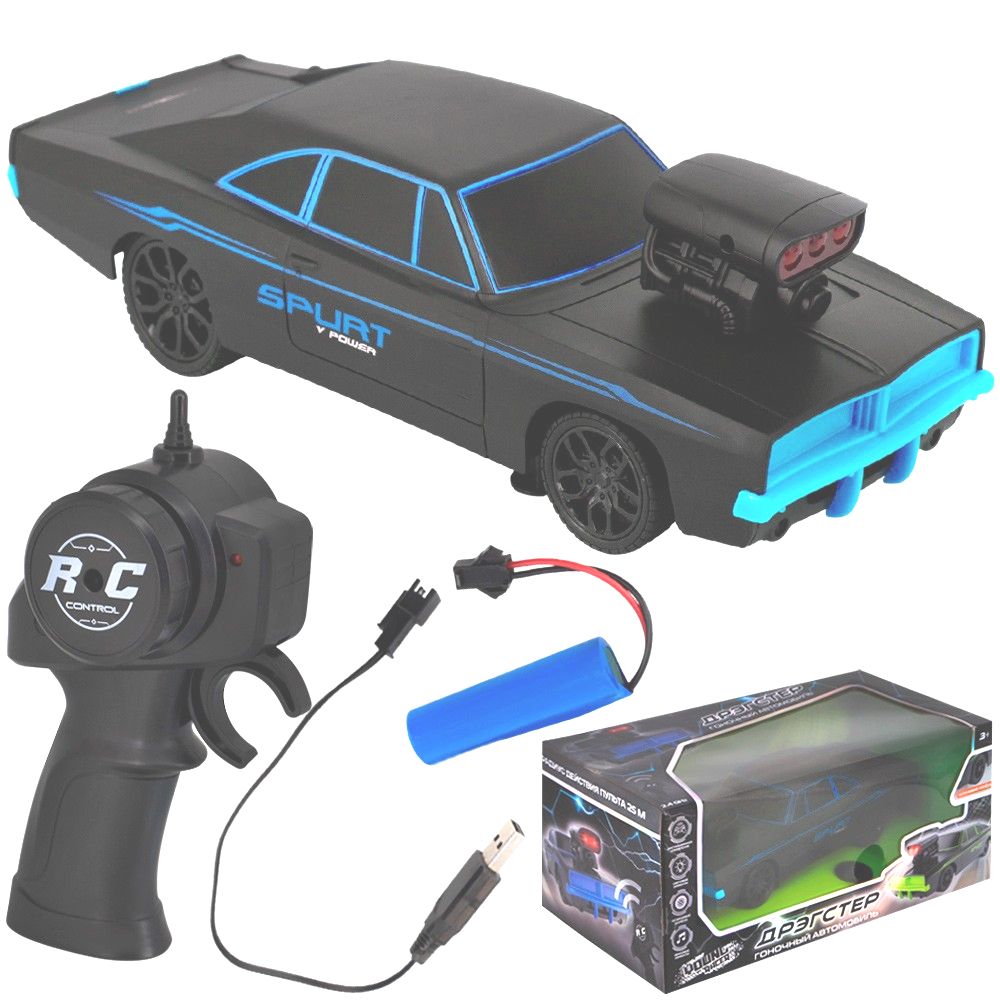 Машина на радиоуправлении Young Racer MK666-833A Дрэгстер в коробке