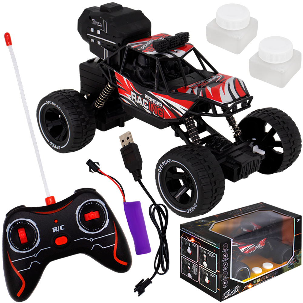 Машина на радиоуправлении Young Racer MK338-36 Вездеход, пускает мыльные пузыри, красный в коробке