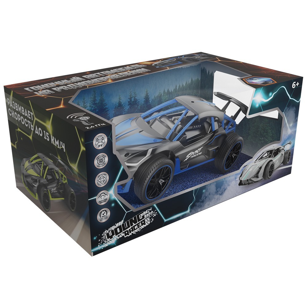 Машина на радиоуправлении Young Racer YS666-771PA Спортивная синий в коробке