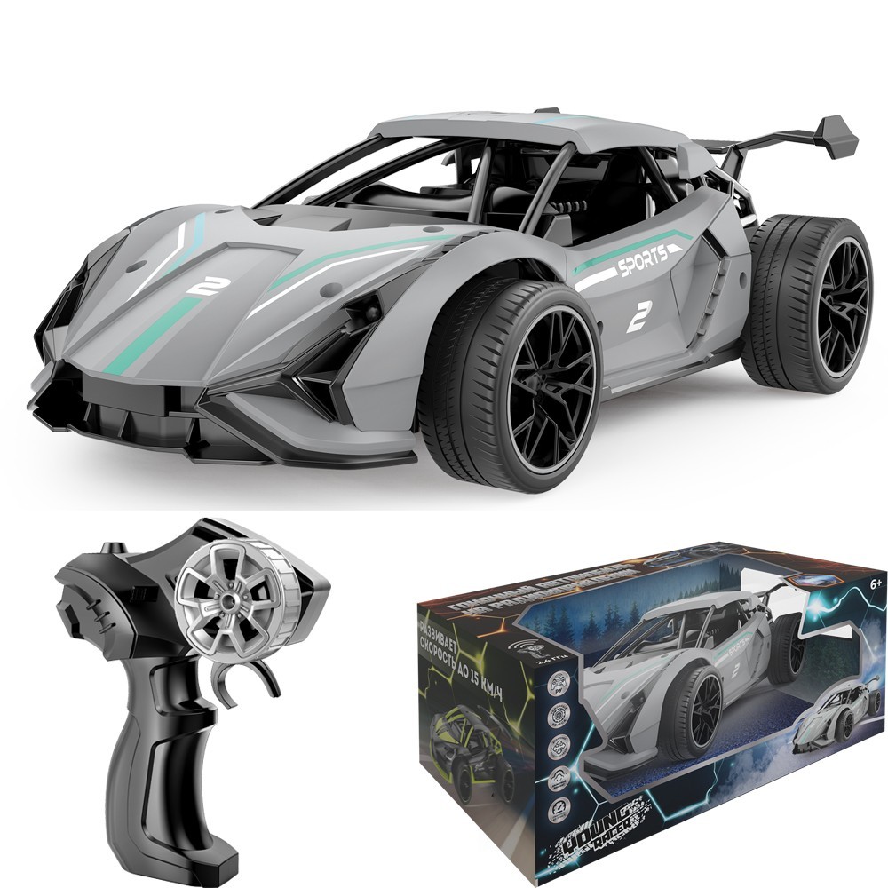 Машина на радиоуправлении Young Racer YS666-772PA Спортивная серый в коробке