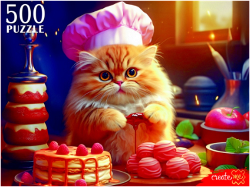 ПАЗЛЫ 500 элементов. КОТИК-ПЕКАРЬ (арт. П500-3063)