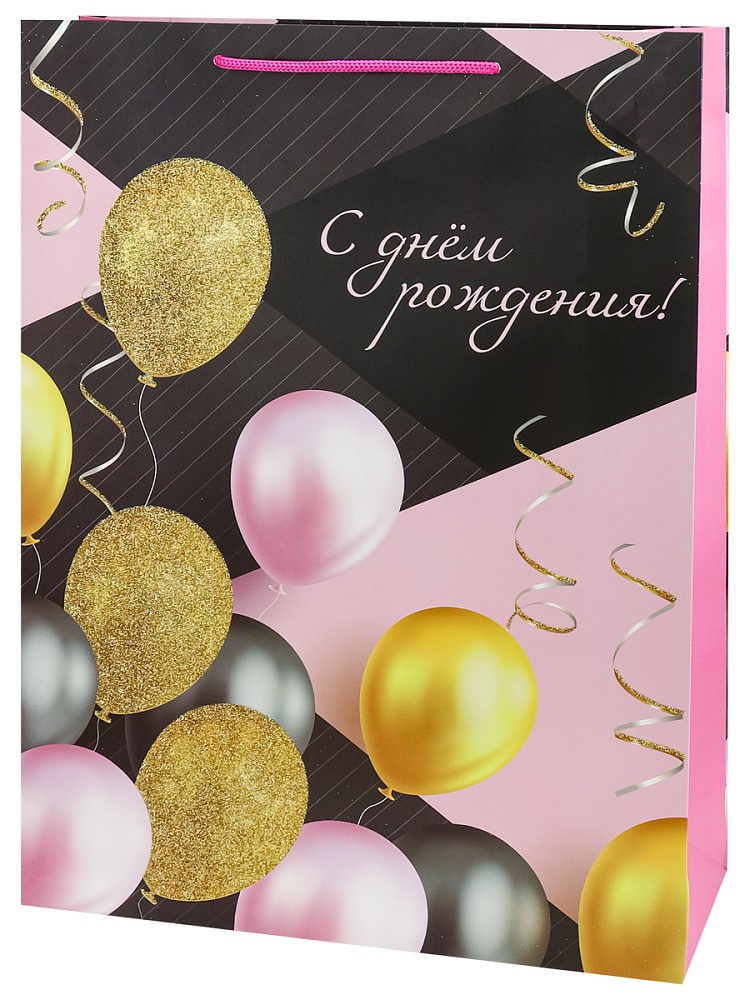 Dream cards Пакет подарочный с мат.лам. и глит. 32,4х44,5х10,2 см (XL) Шары, 190г(собс.разр)ППК-2773