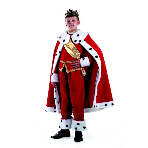 414 Карнавальный костюм Король (камзол, бриджи, мантия, корона) Зв.маскарад р.30