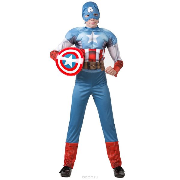 5091 Капитан  Америка. Мстители.(комбинезон, маска, щит) (Зв. маскарад) Марвел р. 32 5091