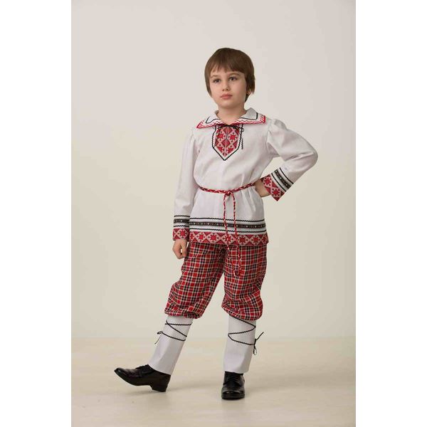 5601 Национальный костюм (мальчик) ( рубашка с поясом, брюки с портянками)  р.30