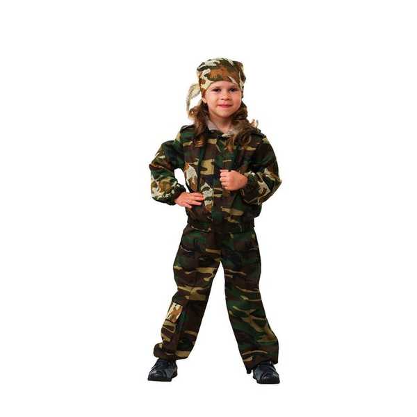 5701 Карнавальный костюм Спецназ ( куртка с капюшоном, брюки, бандана)  р.26