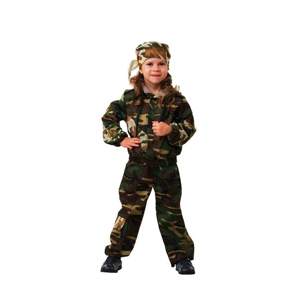 5701 Карнавальный костюм Спецназ ( куртка с капюшоном, брюки, бандана)  р.28
