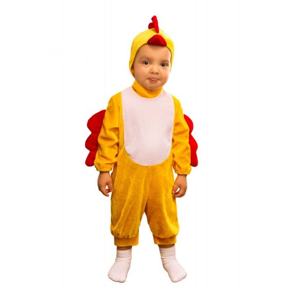 Карнавальный костюм детский Цыпленок-2 (р-р 26; комплект: головной убор, комбинезон) (Вид 1)