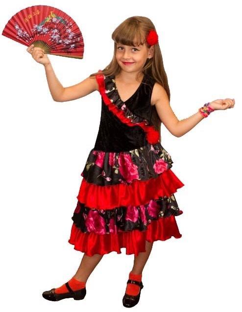 Карнавальный костюм детский Испанка (р-р 34; комплект: платье), шт (Вид 1)