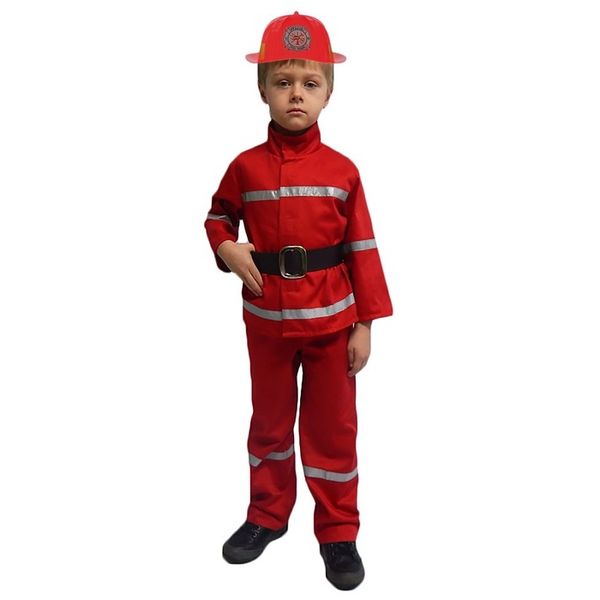 Пожарник (р-р 28; комплект: куртка, брюки, набор атрибутов)