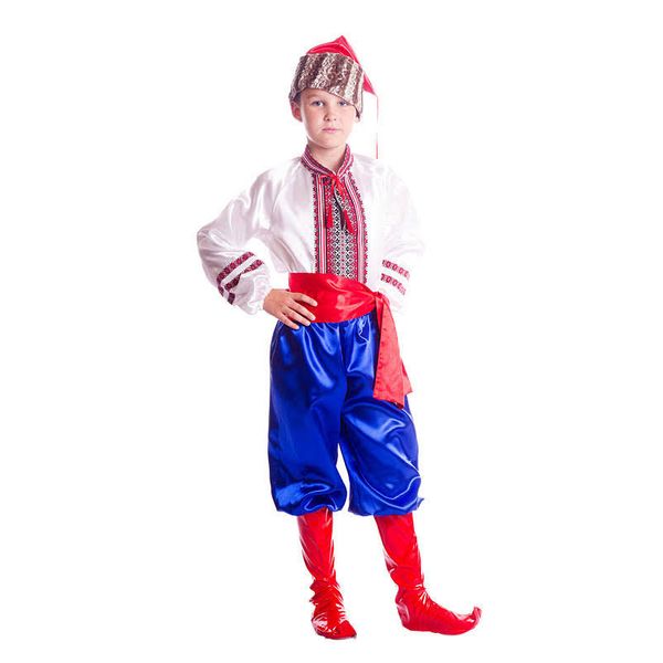 Украинский мальчик (р-р 30; комплект: шапка, рубаха, пояс, шаровары, сапоги)
