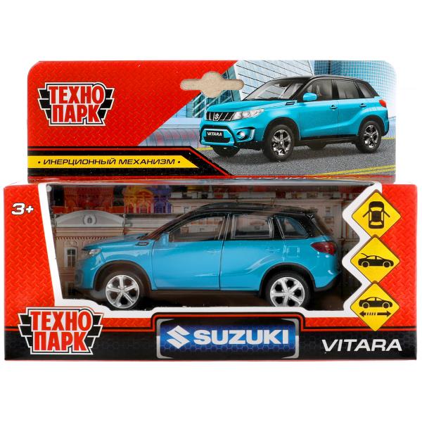 Машина металл SUZUKI VITARA S 2015 12 см, двери, багаж, инерц, СИНИЙ, кор. Технопарк VITARA-12-BUBK