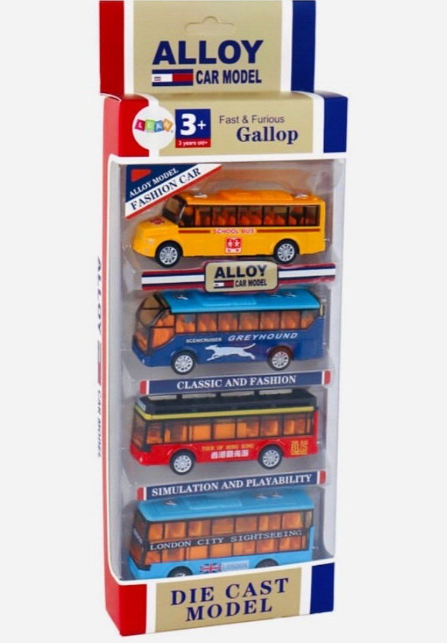 Набор автобусов из 4-х арт.W9506-2