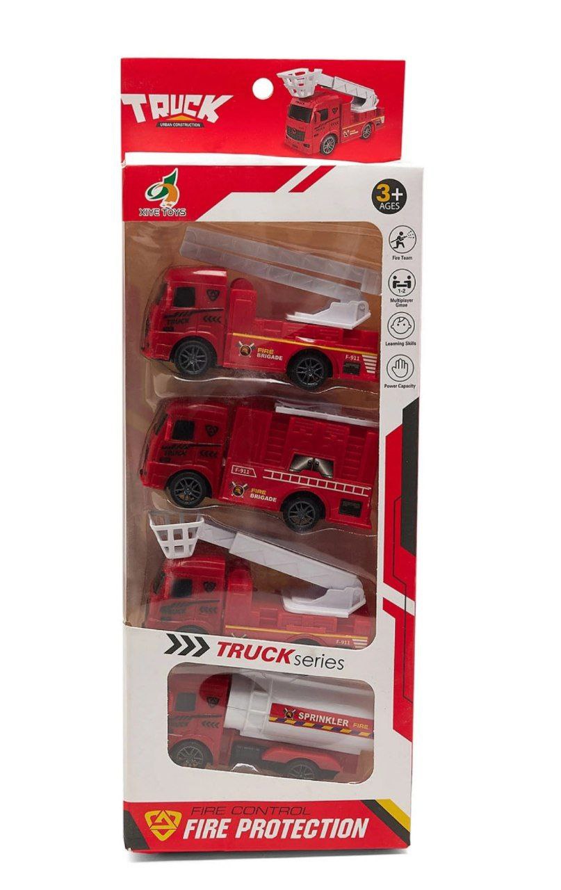 Набор пожарных машин из 4-х арт.XY338-A4
