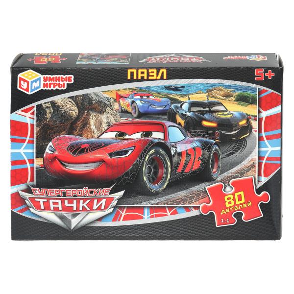 Тачки. Пазлы в коробке 80 деталей. 130х90х25 мм. Умные игры 4630395043793